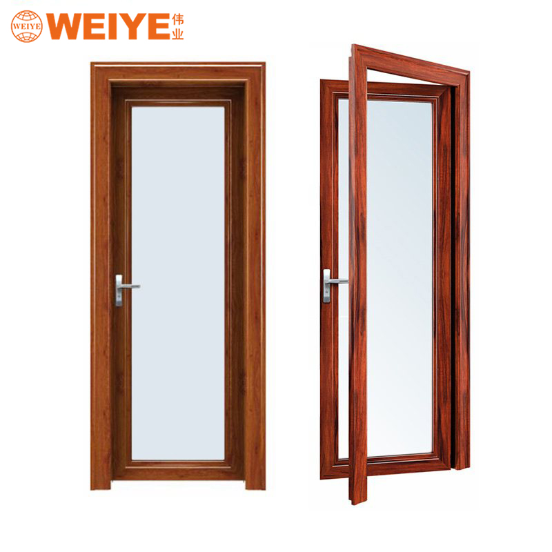 OEM Wooden Color Aluminum Casement Door